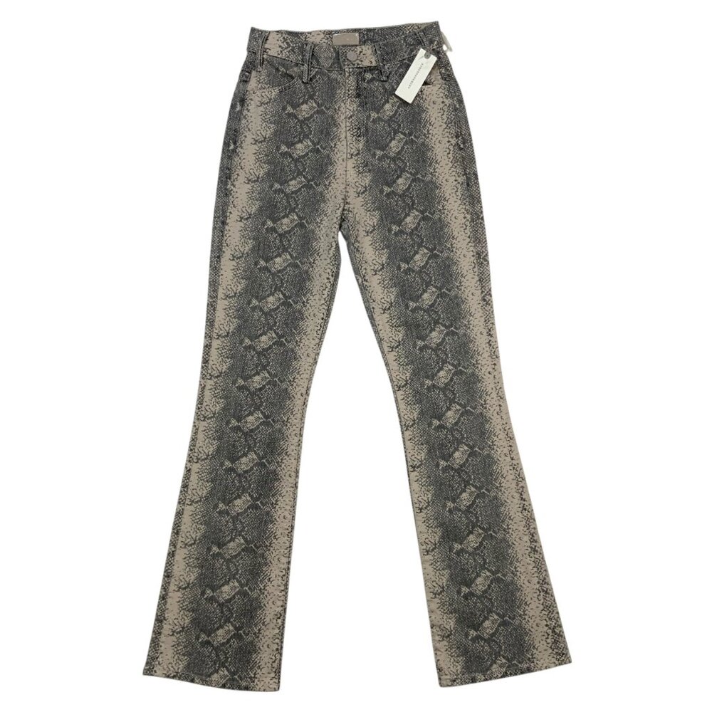 Mother The Hustler Flood Jean Boa Babe 24 Snake Print NEW
